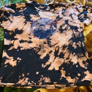 Hand bleached nasa tee